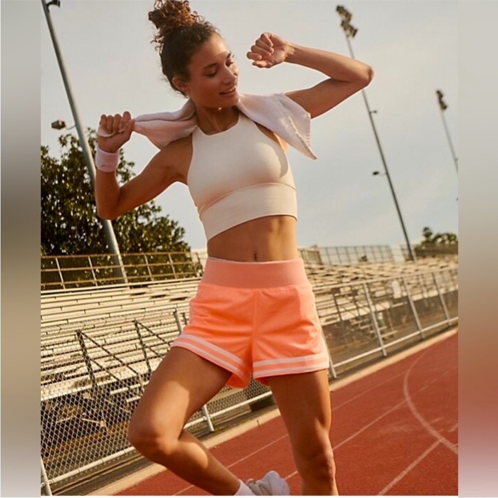 NEW Free People FP Movement Don't Mesh With Me Shorts - Papaya Punch